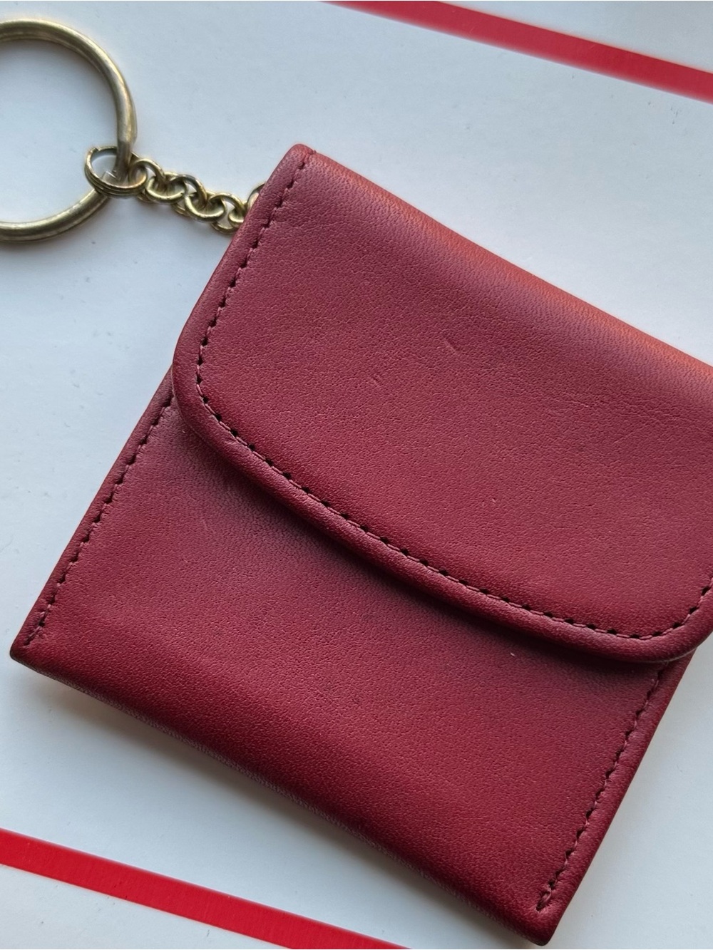 Coach Mini Keychain Pouch - Red